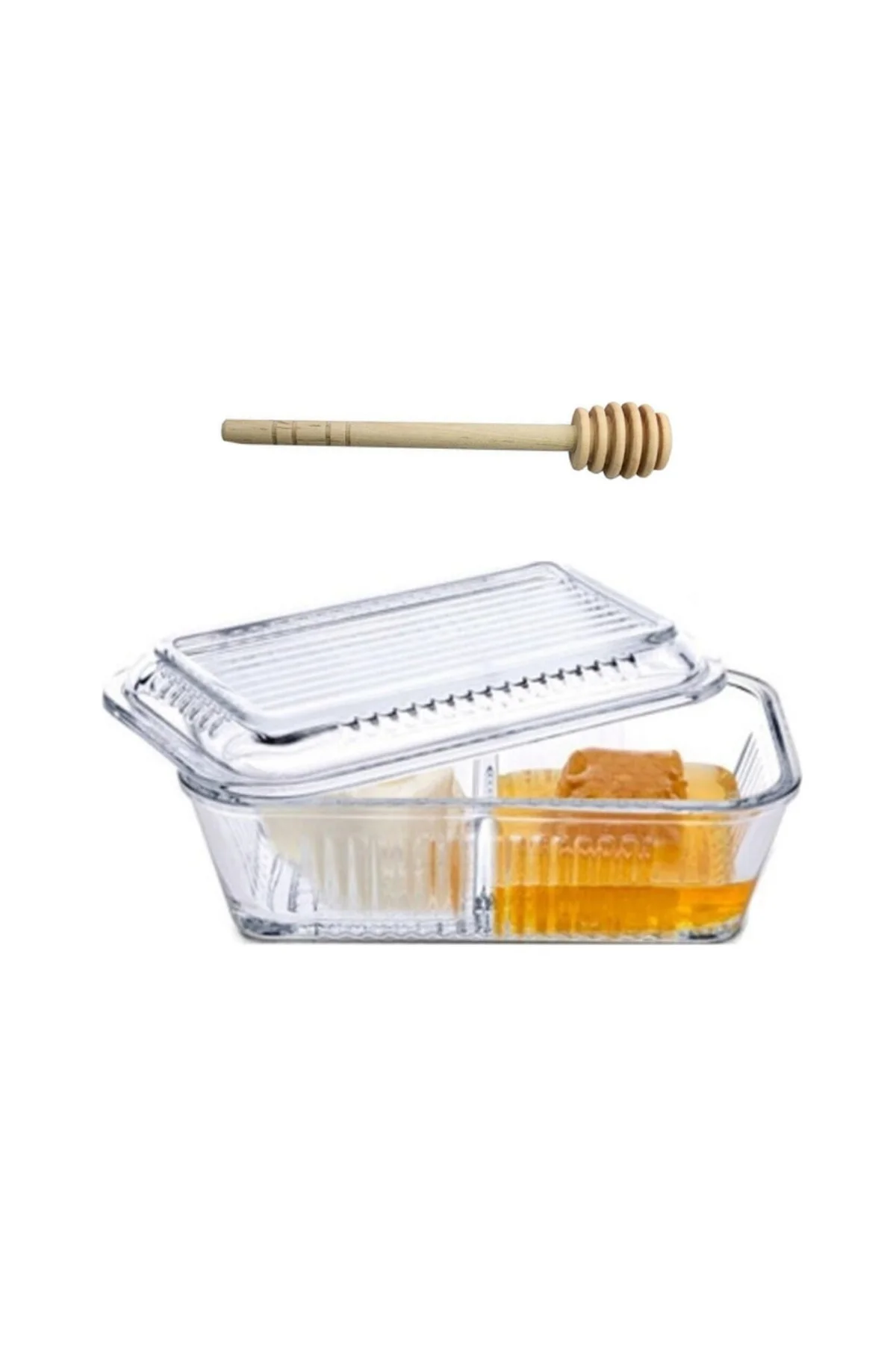 Frigo Bölmeli Saklama Kabı, Reçellik, Ballık, Kahvaltılık + Baran Ahşap Bal Kaşığı (daldız) Frigo Bölmeli Saklama Kabı, Reçellik, Ballık, Kahvaltılık + Baran Ahşap Bal Kaşığı (daldız)
