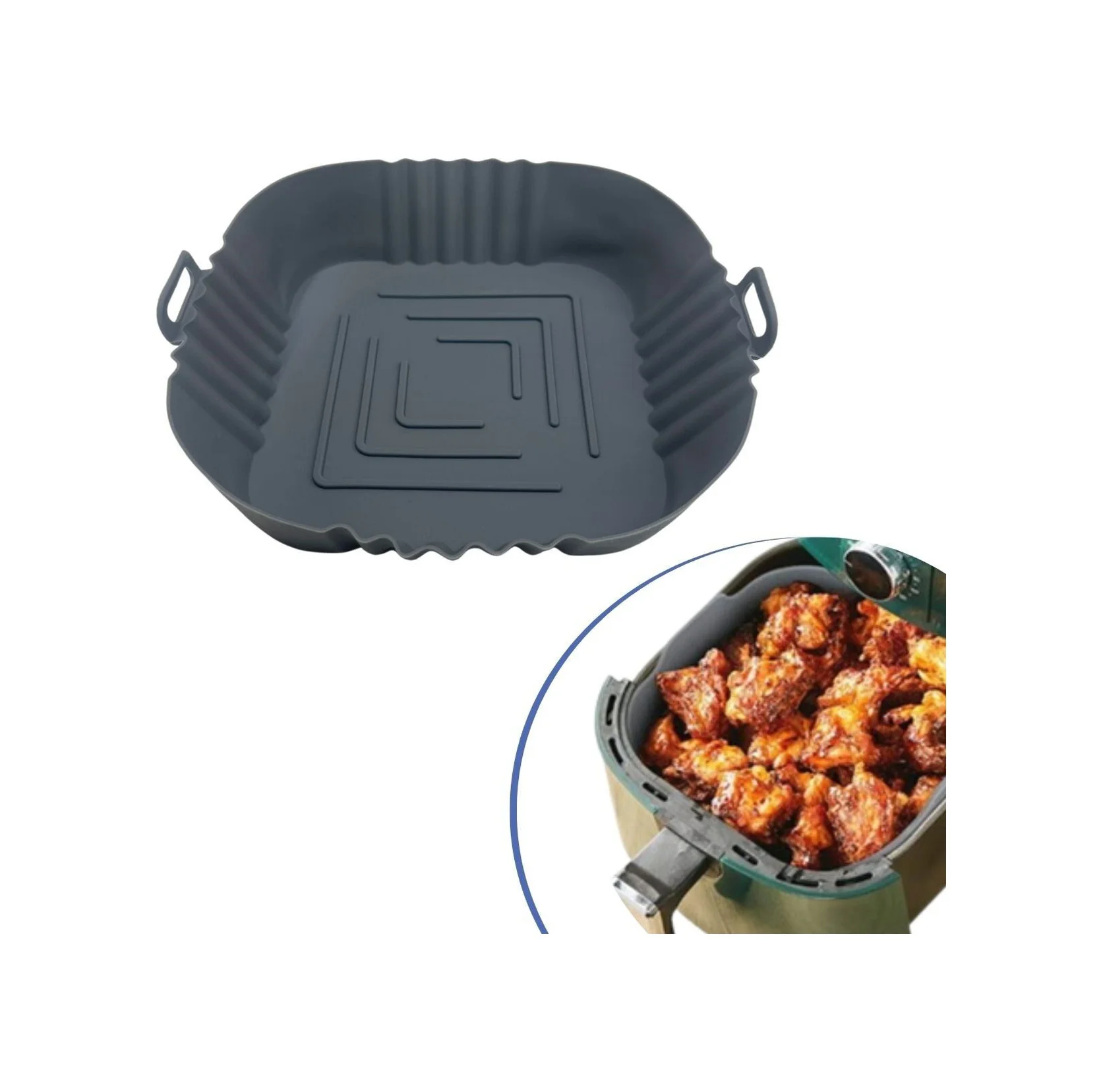Fritöz Afryer Ve Fırın Silikon Pişirme Matı 20 Cm Kare Diğer Fritöz Afryer Ve Fırın Silikon Pişirme Matı 20 Cm Kare Diğer