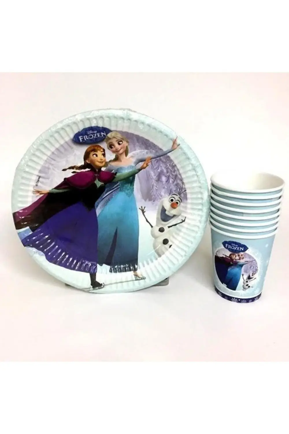 Frozen Elsa Askılı Kostüm Ve Doğum Günü Parti Seti 16 Kişilik Lük