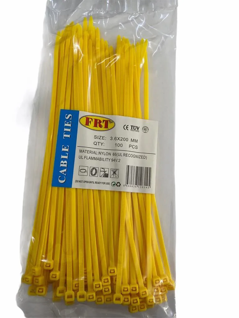 FRT Sarı 3,6X200 Kablo Bağı FRT Sarı 3,6X200 Kablo Bağı