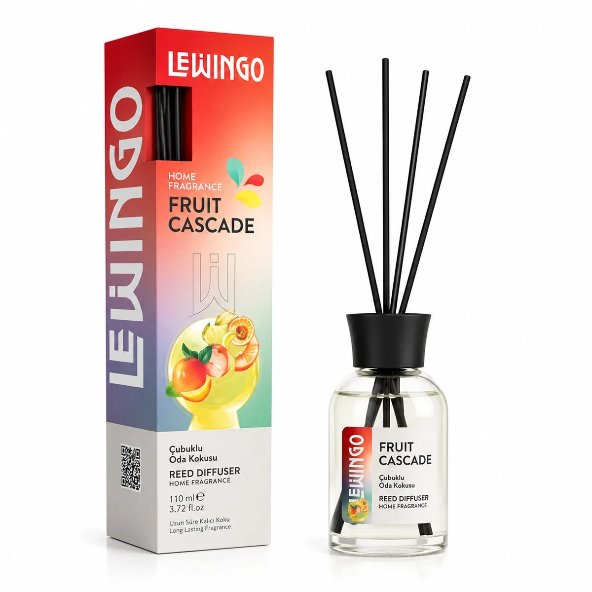 Fruit Cascade Bambu Çubuklu Oda Kokusu - 110 ml - Cam Şişe Fruit Cascade Bambu Çubuklu Oda Kokusu - 110 ml - Cam Şişe