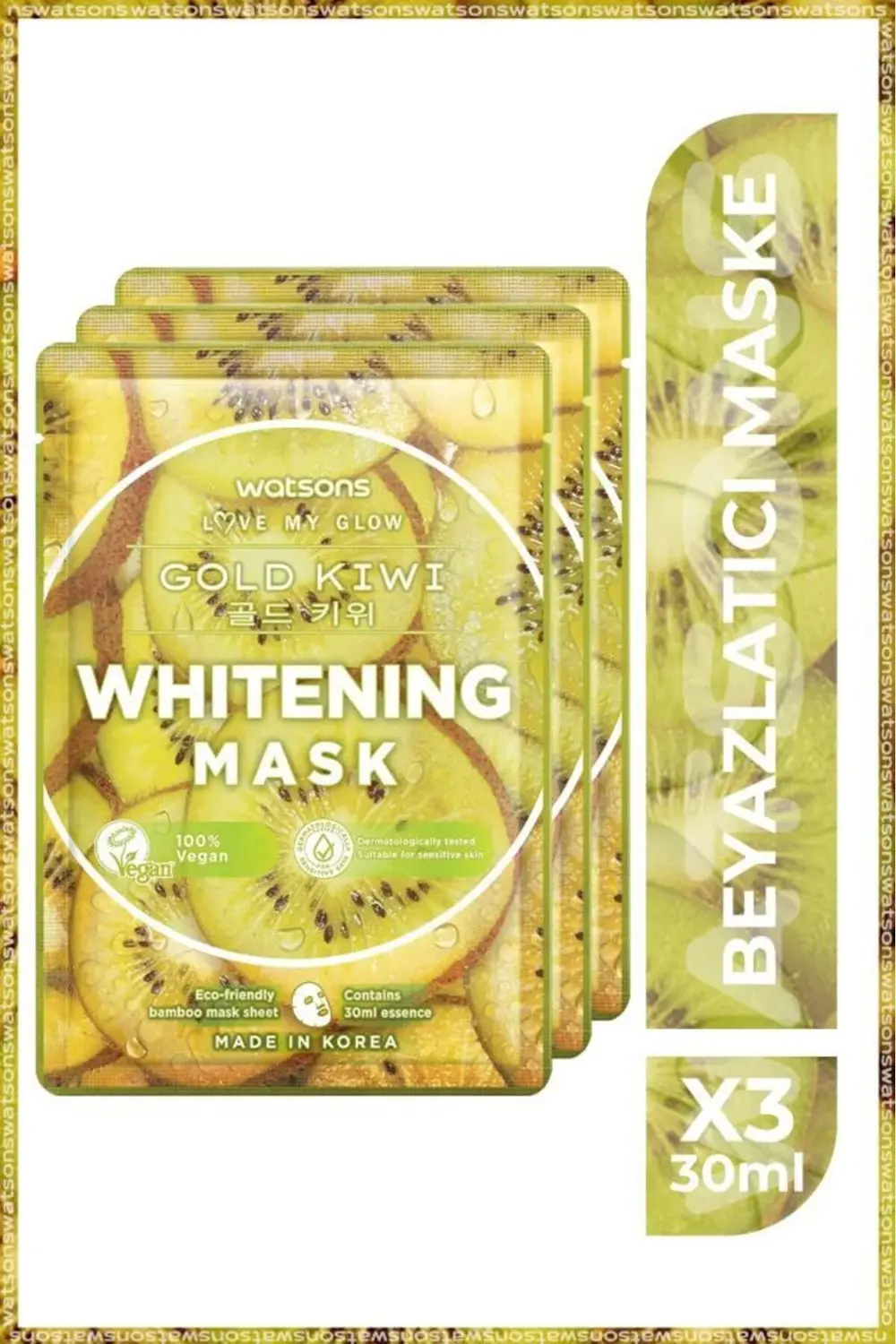 Fruity Maske Gold Kiwi Whitening Maske * 3 Adet