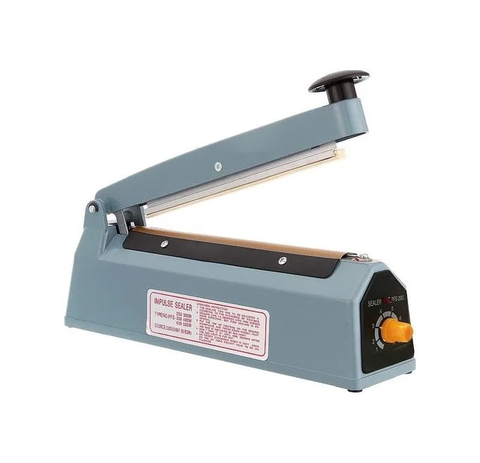 Fs-200 Metal Gövdeli Kullanımı Kolay Poşet Ağzı Kapama Yapıştırma Makinası 20cm Impulse Lisinya