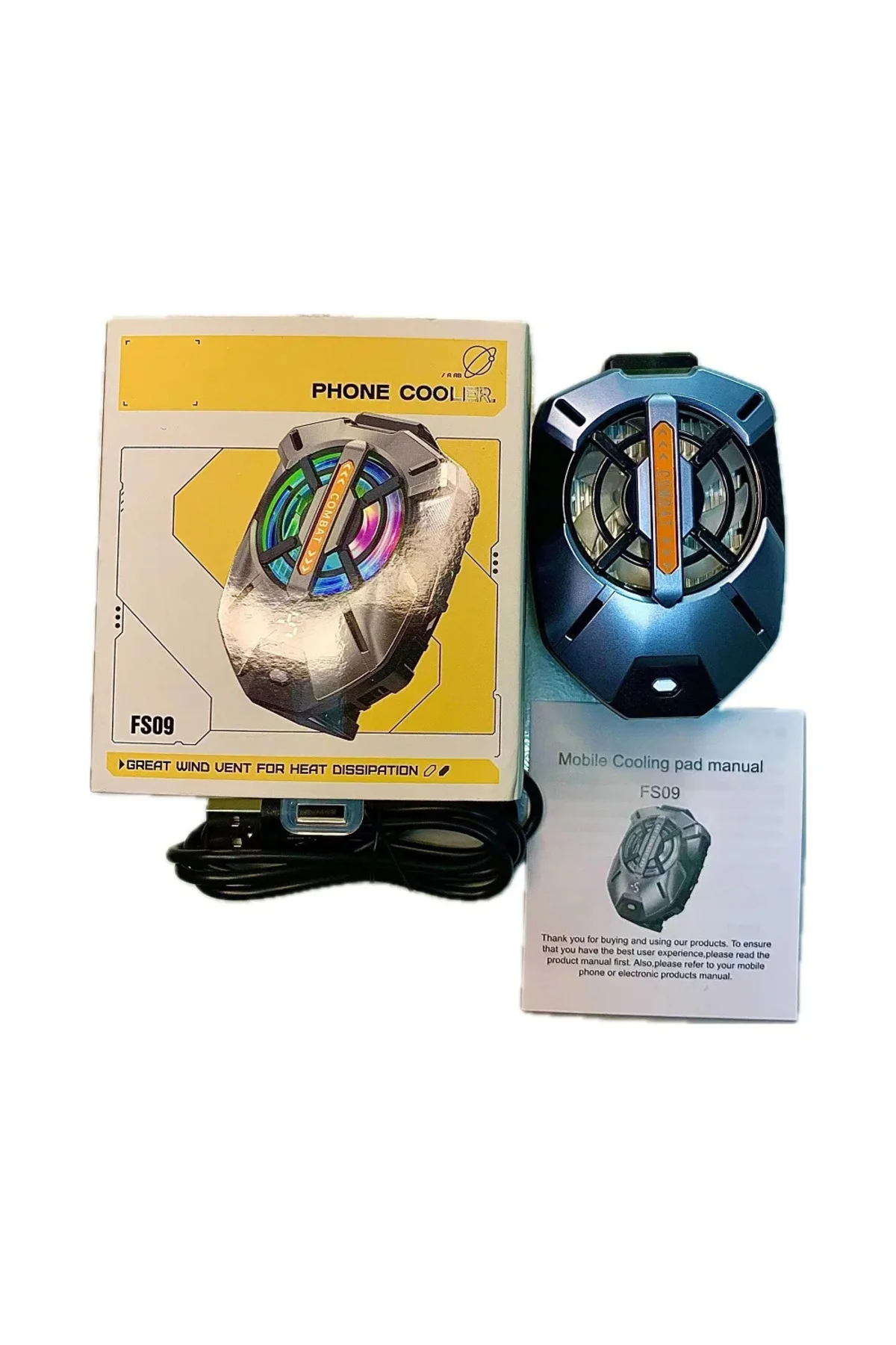 FS09 Kıskaçlı Cep Telefonu Soğutucu | RGB Işıklı, Dijital Ekranlı, 3 Kademeli Fan FS09 Kıskaçlı Cep Telefonu Soğutucu | RGB Işıklı, Dijital Ekranlı, 3 Kademeli Fan