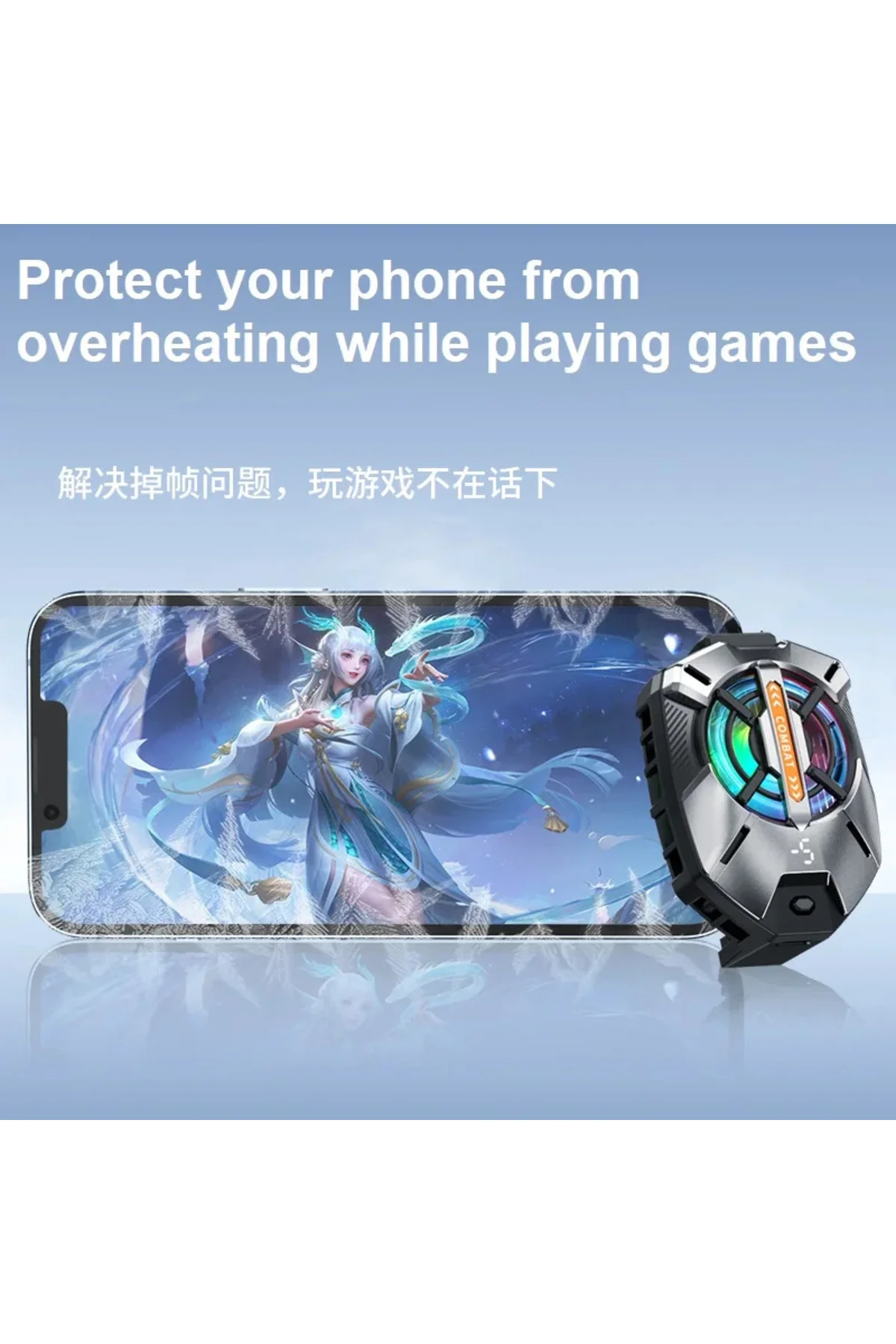 FS09 Kıskaçlı Cep Telefonu Soğutucu | RGB Işıklı, Dijital Ekranlı, 3 Kademeli Fan FS09 Kıskaçlı Cep Telefonu Soğutucu | RGB Işıklı, Dijital Ekranlı, 3 Kademeli Fan
