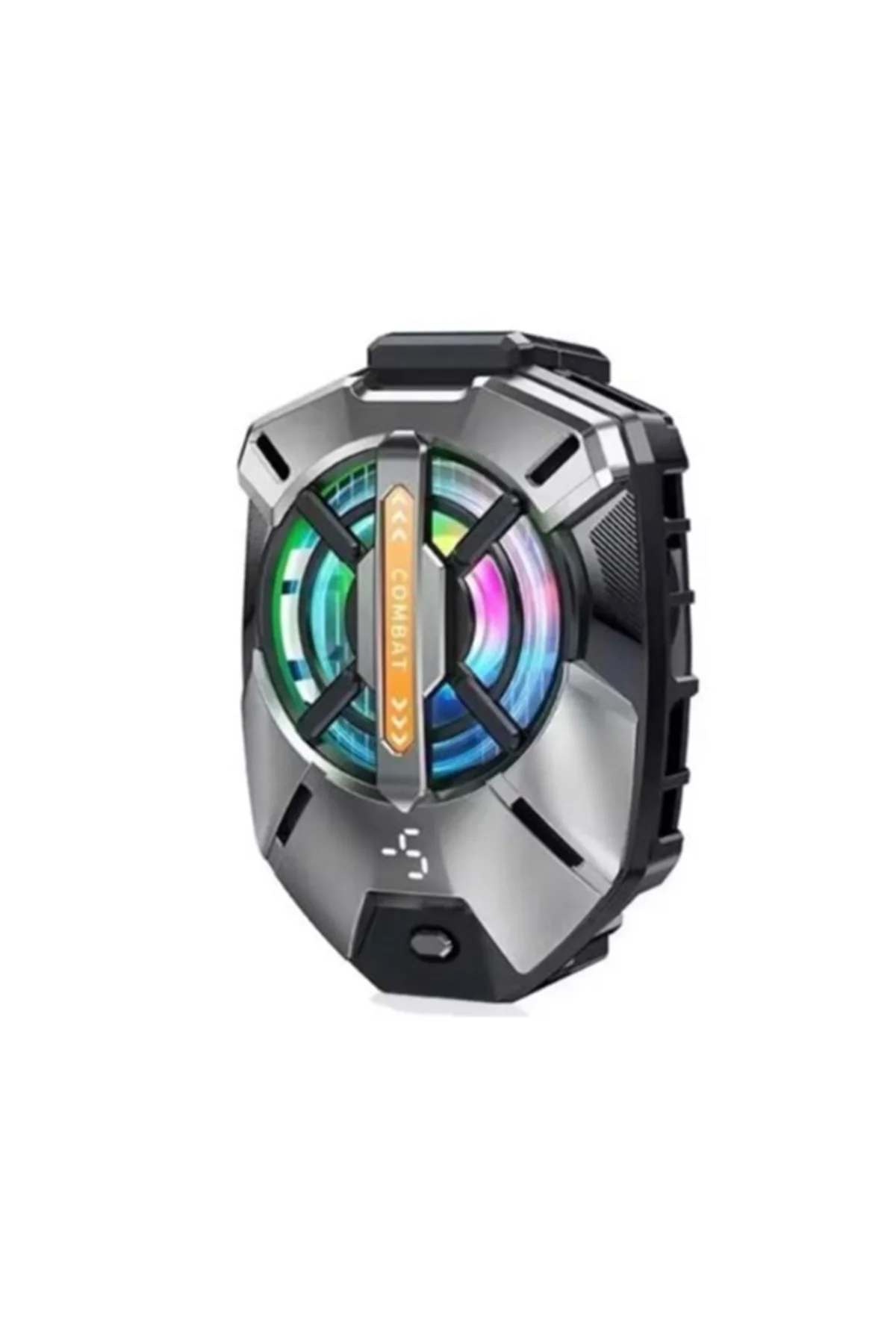 FS09 Kıskaçlı Cep Telefonu Soğutucu | RGB Işıklı, Dijital Ekranlı