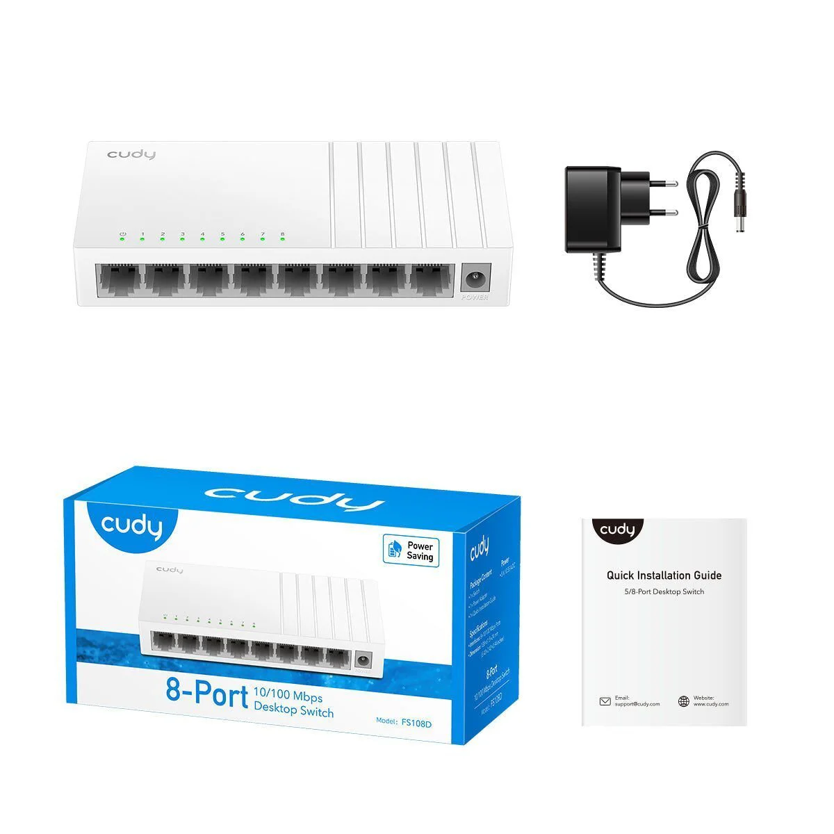 FS108D_EU_V3.0 FS108D 8 Port 10/100Mbps Fast Ethernet Desktop Switch