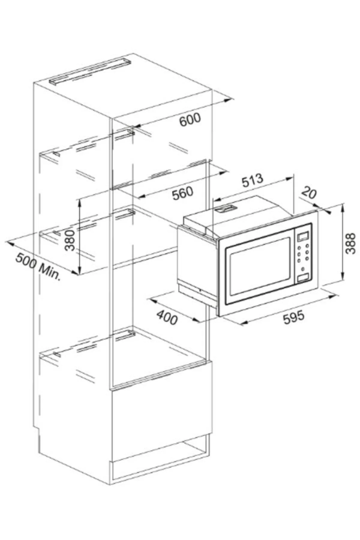 Fsm 25 Mw Xs 25 Lt. Siyah Ankastre Mikrodalga