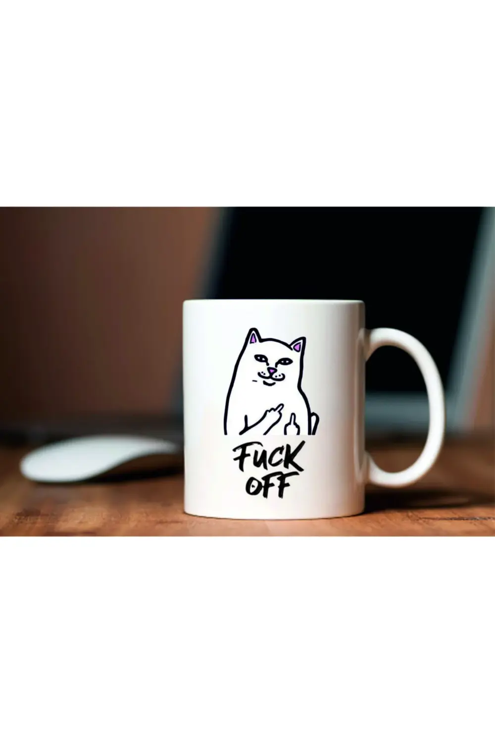 Fuck Off Kedi Tasarımlı Kupa