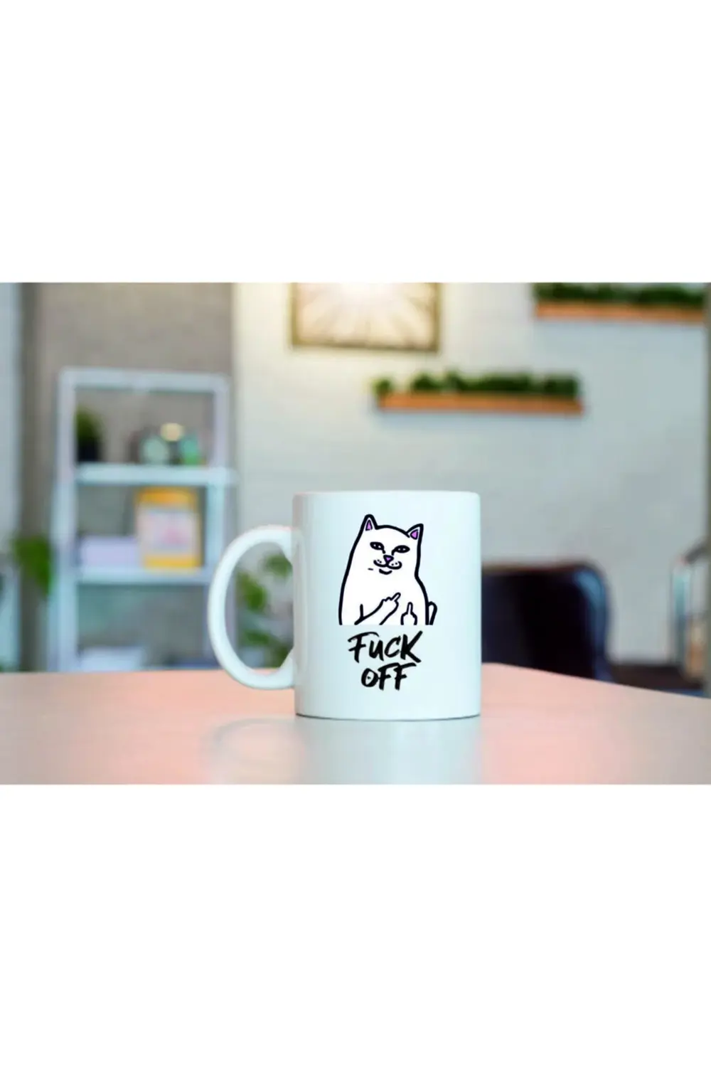 Fuck Off Kedi Tasarımlı Kupa