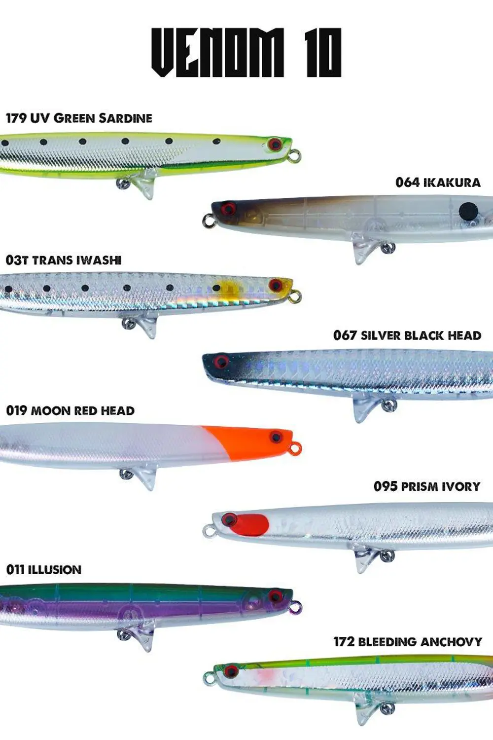 Fujin Venom 10 10,5gr 10cm maket balık  #019 Moon Red Head