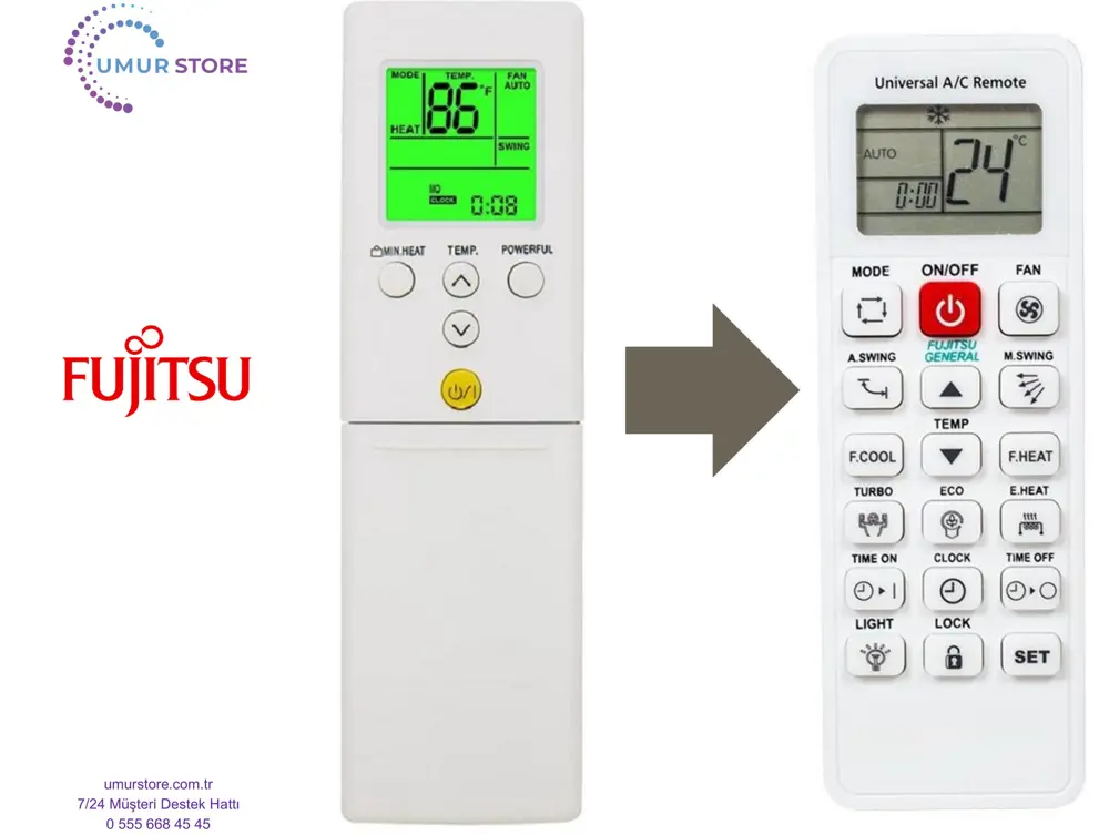 Fujitsu AR-REF1E Klima Kumandası-Eşdeğer