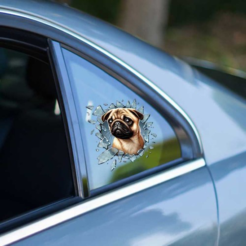 Just Cheap Store Fulcar French Bulldog Araç Stickeri