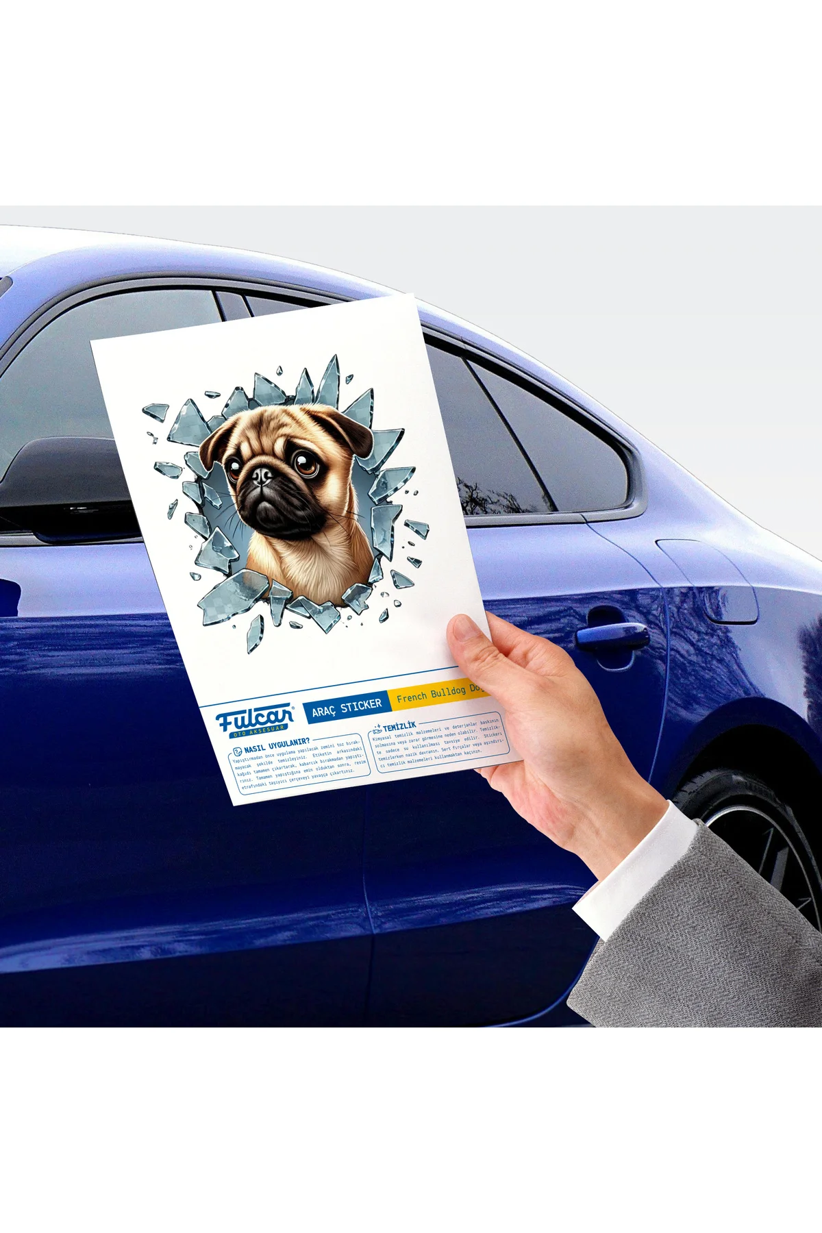 Fulcar French Bulldog Araç Stickerı