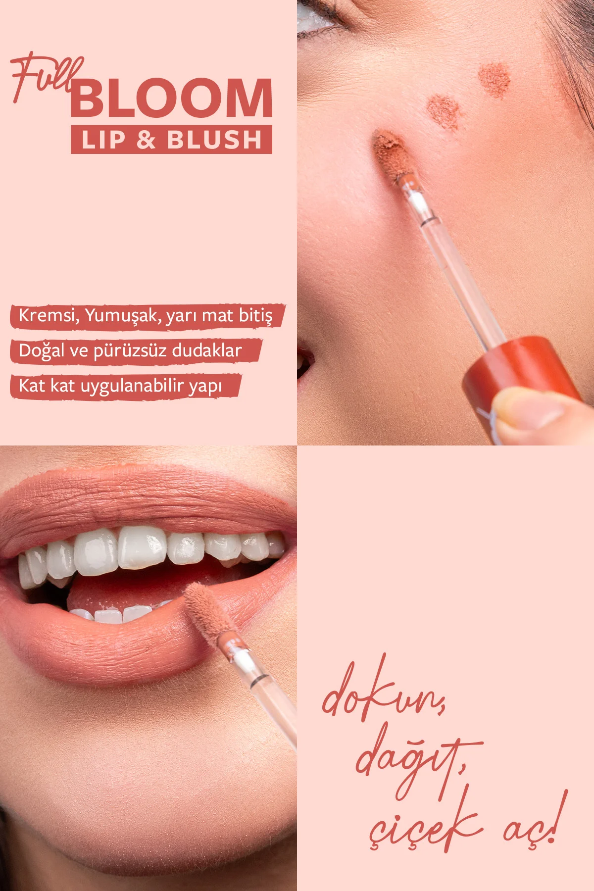 Full Bloom Lip & Blush No:72 Groovy - Dudak ve Yanak Renklendirici 4.8 ml Fiyatı, Yorumları ve Özellikleri