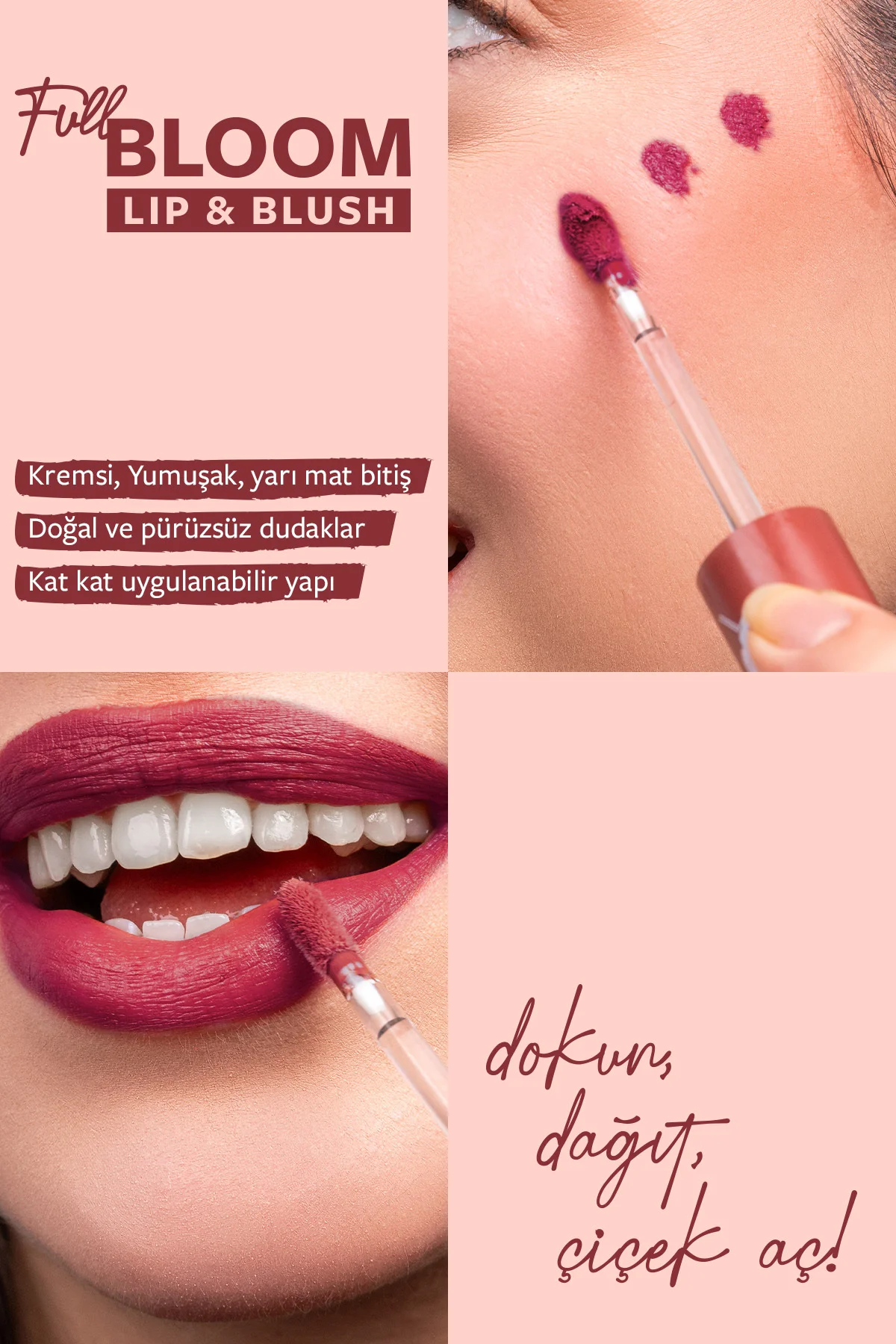 Full Bloom Lip & Blush - 82 Fatal - Dudak Ve Yanak Renklendirici 4.8 ml Fiyatı, Yorumları ve Özellikleri