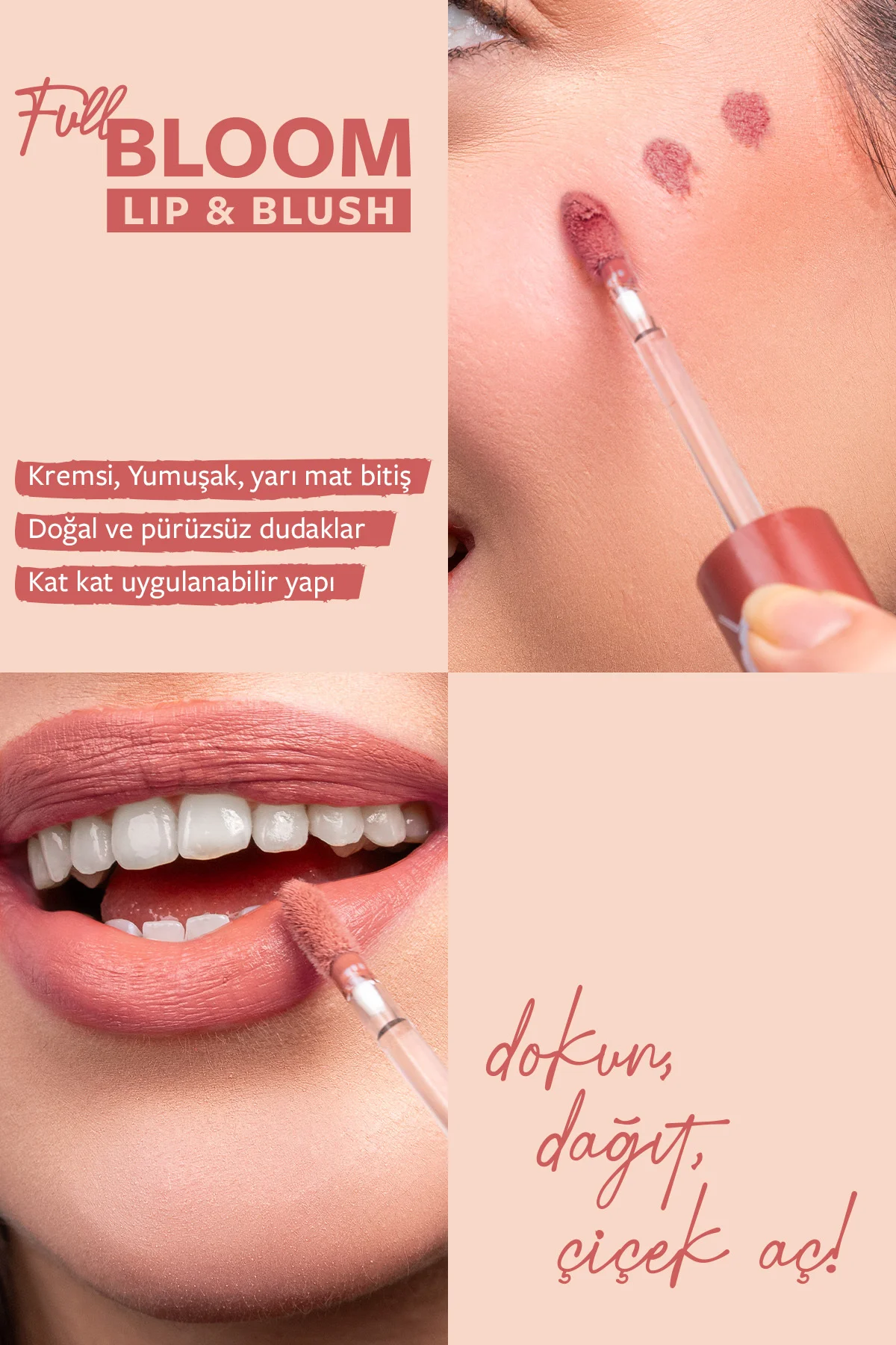 Full Bloom Lip & Blush No: 74 Frosty - Dudak Ve Yanak Renklendirici 4.8 ml Fiyatı, Yorumları ve Özellikleri