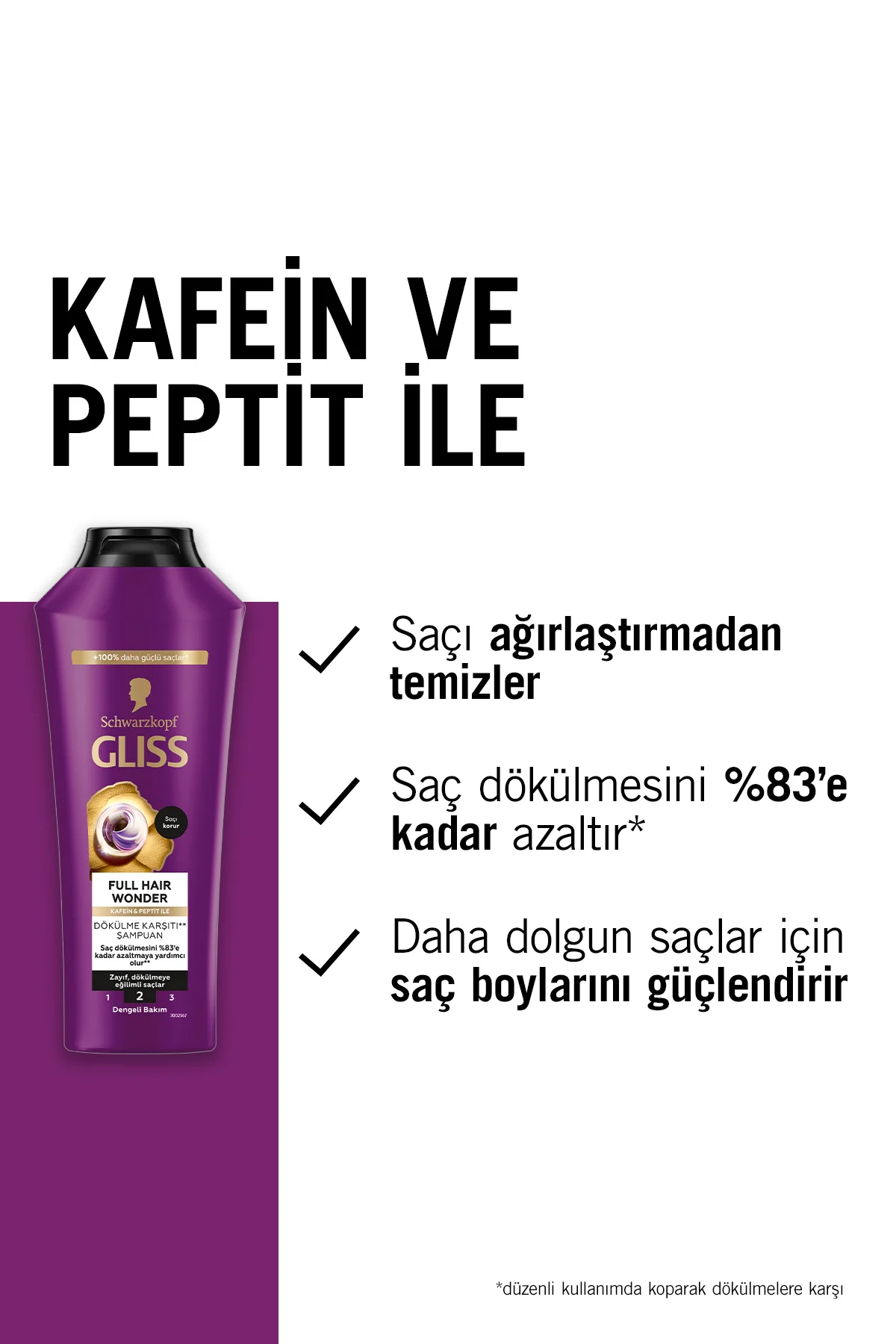 Full Hair Wonder Dökülme Karşıtı Şampuan 400ml Saç Kremi 360ml Sıvı Saç Kremi 200 ml
