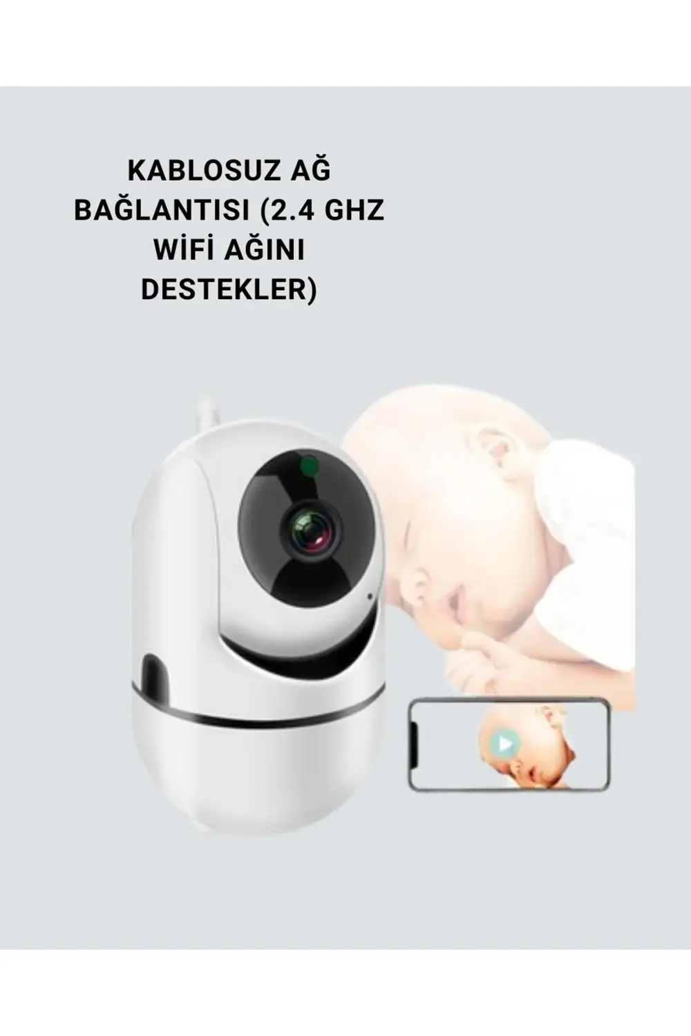 Full HD 1080P Kablosuz Pan & Tilt Güvenlik Kamerası – Hareket Tak