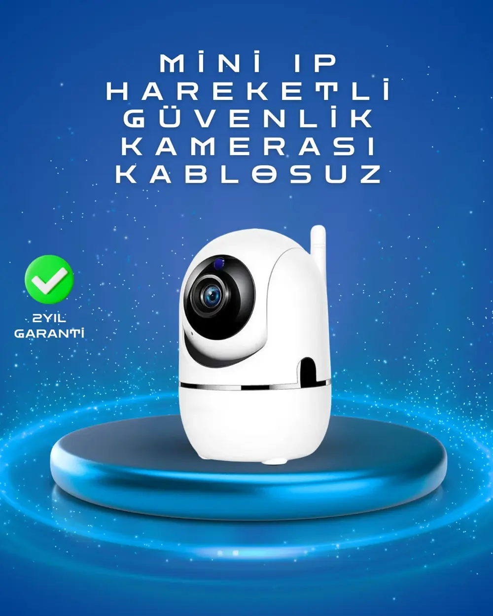 Full HD 1080P Kablosuz Pan & Tilt Güvenlik Kamerası – Hareket Tak