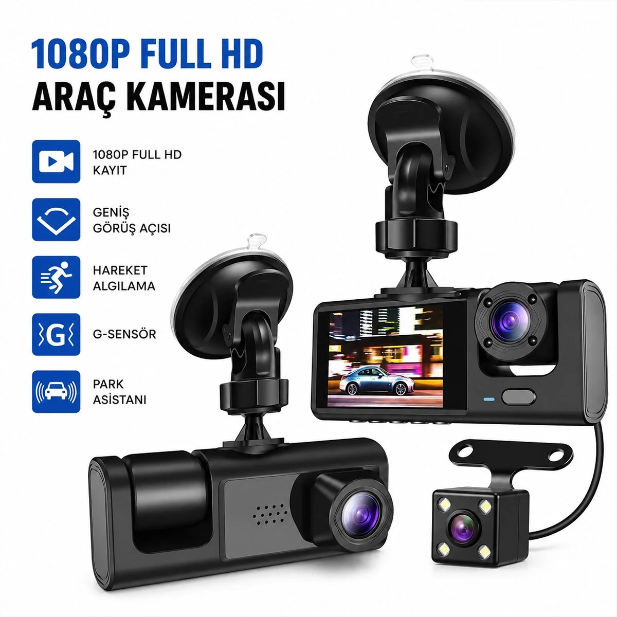 Full Hd 1080p Sensör - Park Asistan - Hareket Algılama Oto Araç İçi Kamera Hs-362 Bx40 Fiyatı, Yorumları ve Özellikleri