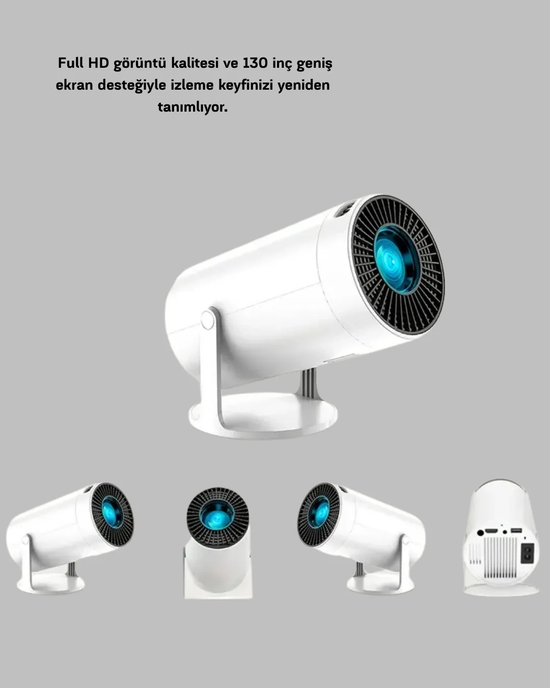 Full HD 4K Uyumlu Projeksiyon Cihazı 130 İnç Geniş Ekran Destekli Fiyatı, Yorumları ve Özellikleri