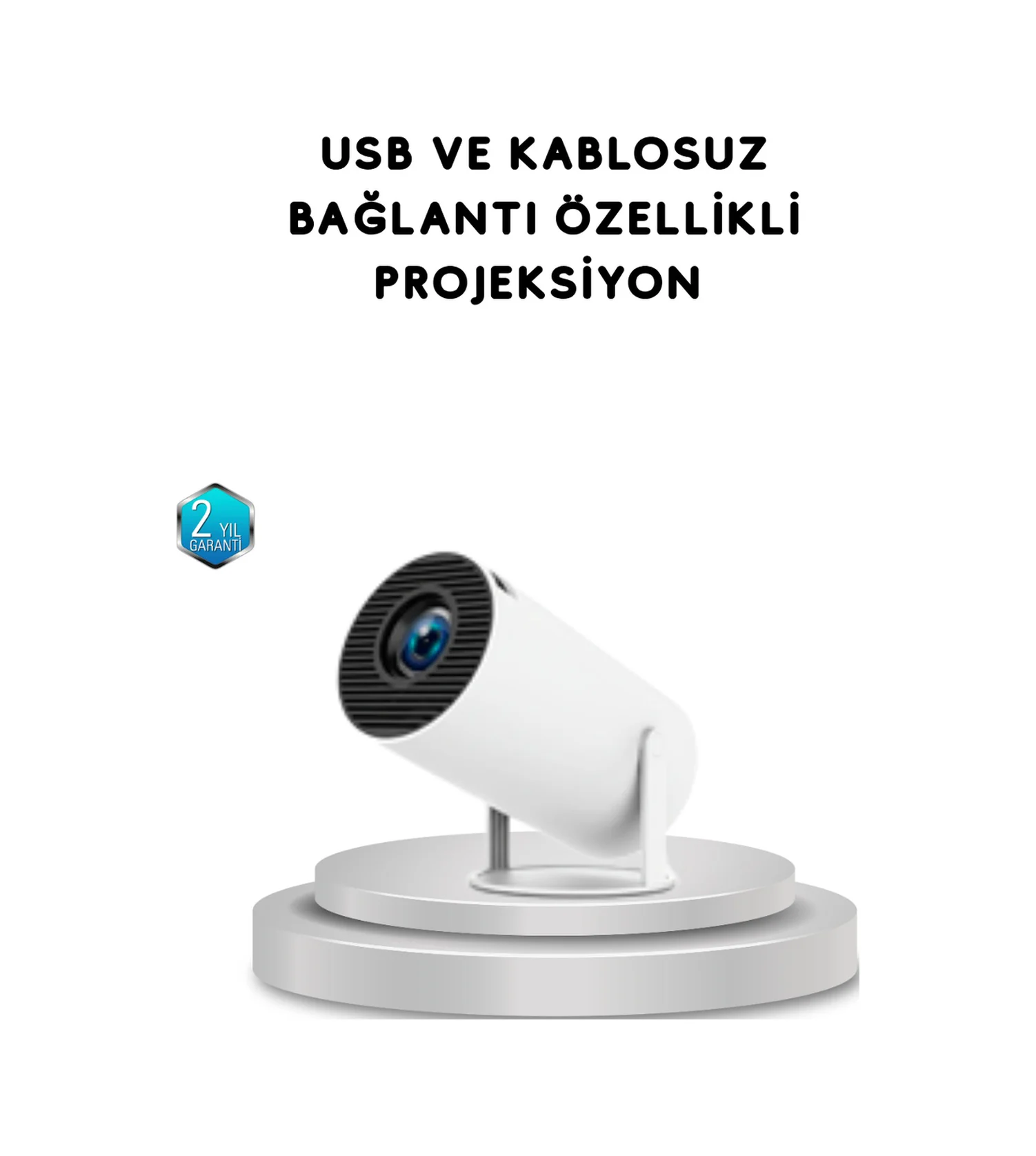 Full Hd 4k Uyumlu Projeksiyon Cihazı 130 İnç Geniş Ekran Destekli - Lisinya