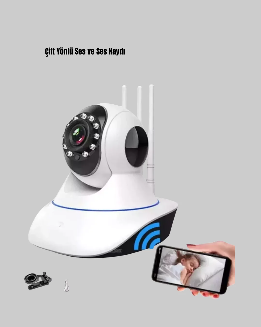 Full HD Akıllı IP Kamera Gece Görüşlü, Hareket Sensörlü, Çift Yönlü Ses ve Online Kayıt Özellikli Fiyatı, Yorumları ve Özellikleri