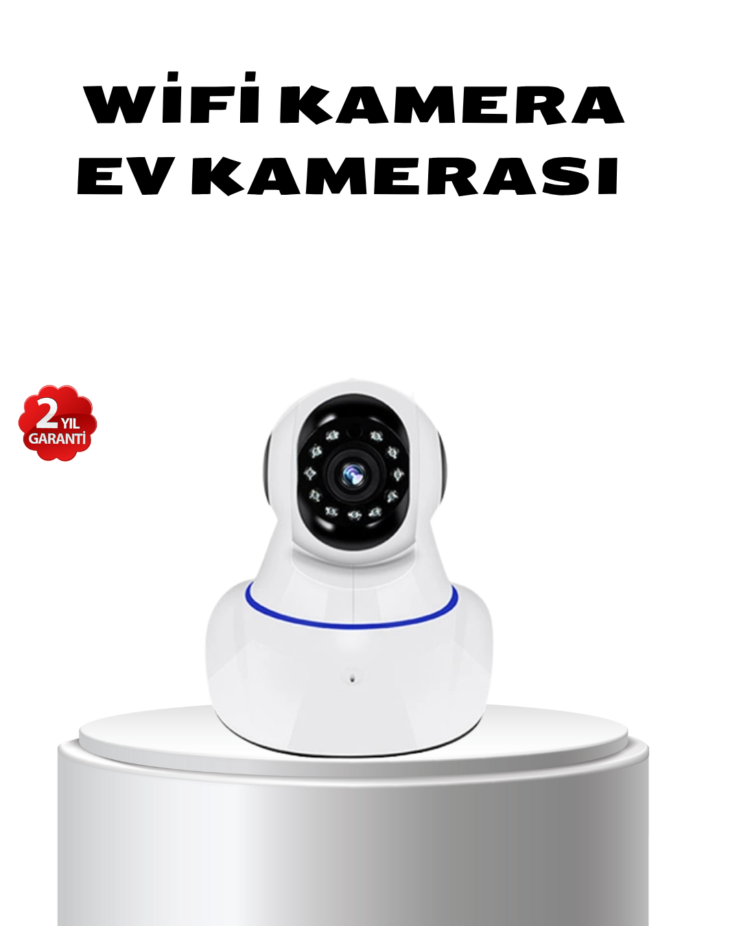 Full HD Akıllı IP Kamera – Gece Görüşlü, Hareket Sensörlü, Çift Y