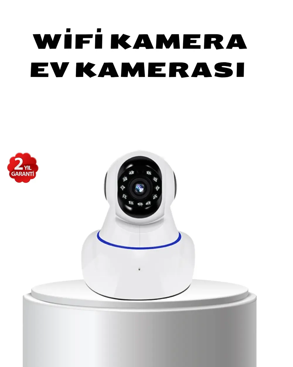 Full HD Akıllı IP Kamera – Gece Görüşlü, Hareket Sensörlü, Çift Y