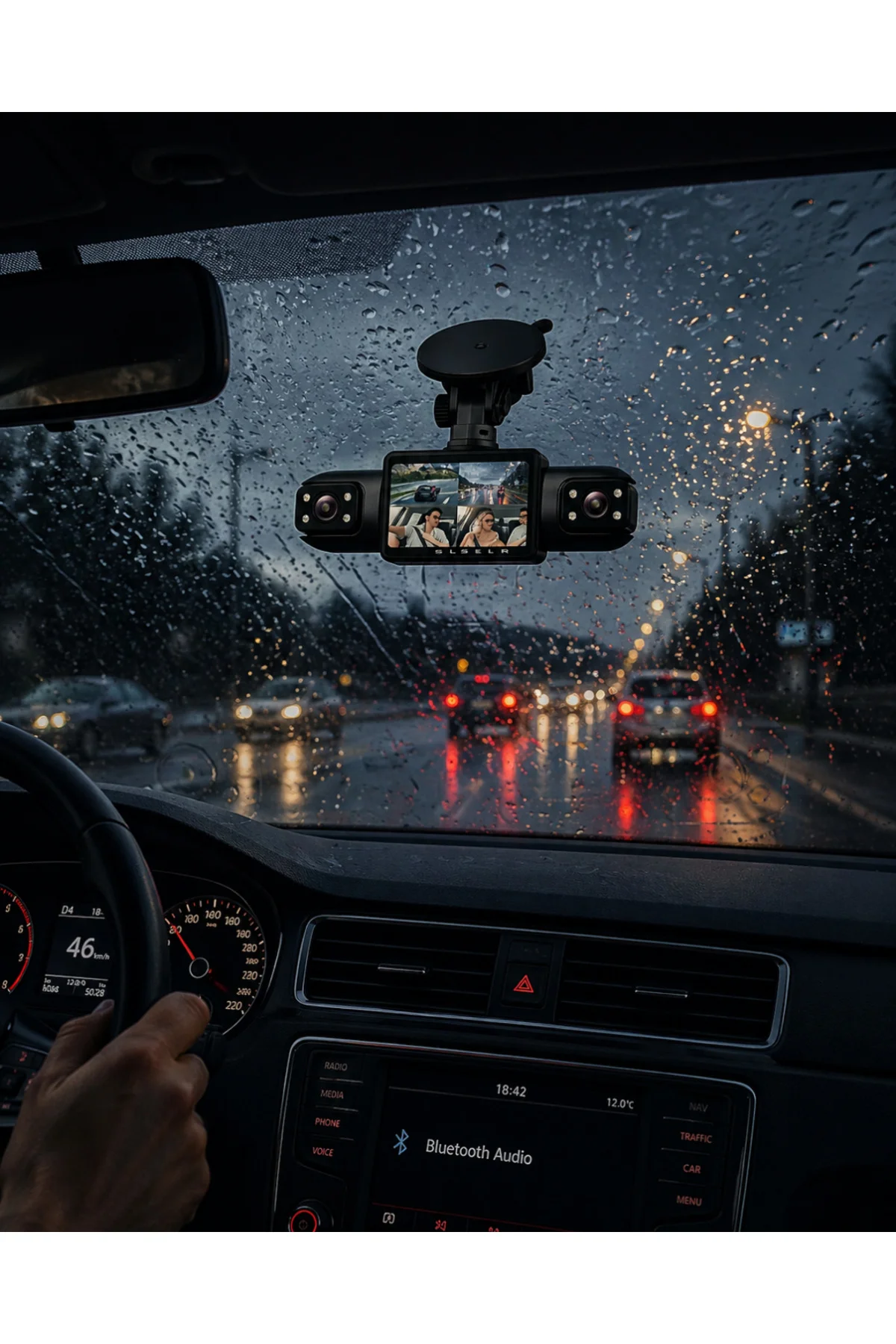 Full HD Araç İçi Kamera Geniş Açılı Lens ve Çok Kanallı Kayıt