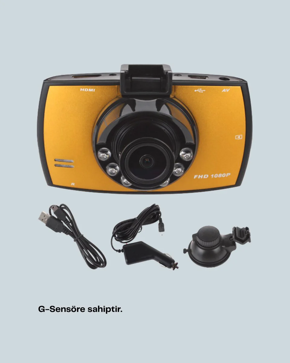 Full HD Araç Kamerası G Sensor Gece Görüşlü Dash Cam - Güvenlik ve Kayıt Çözümü