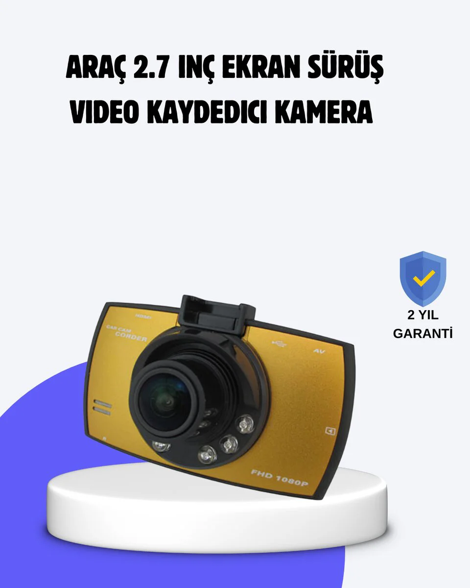 Full HD Araç Kamerası G Sensor Gece Görüşlü Dash Cam - Güvenlik ve Kayıt Çözümü