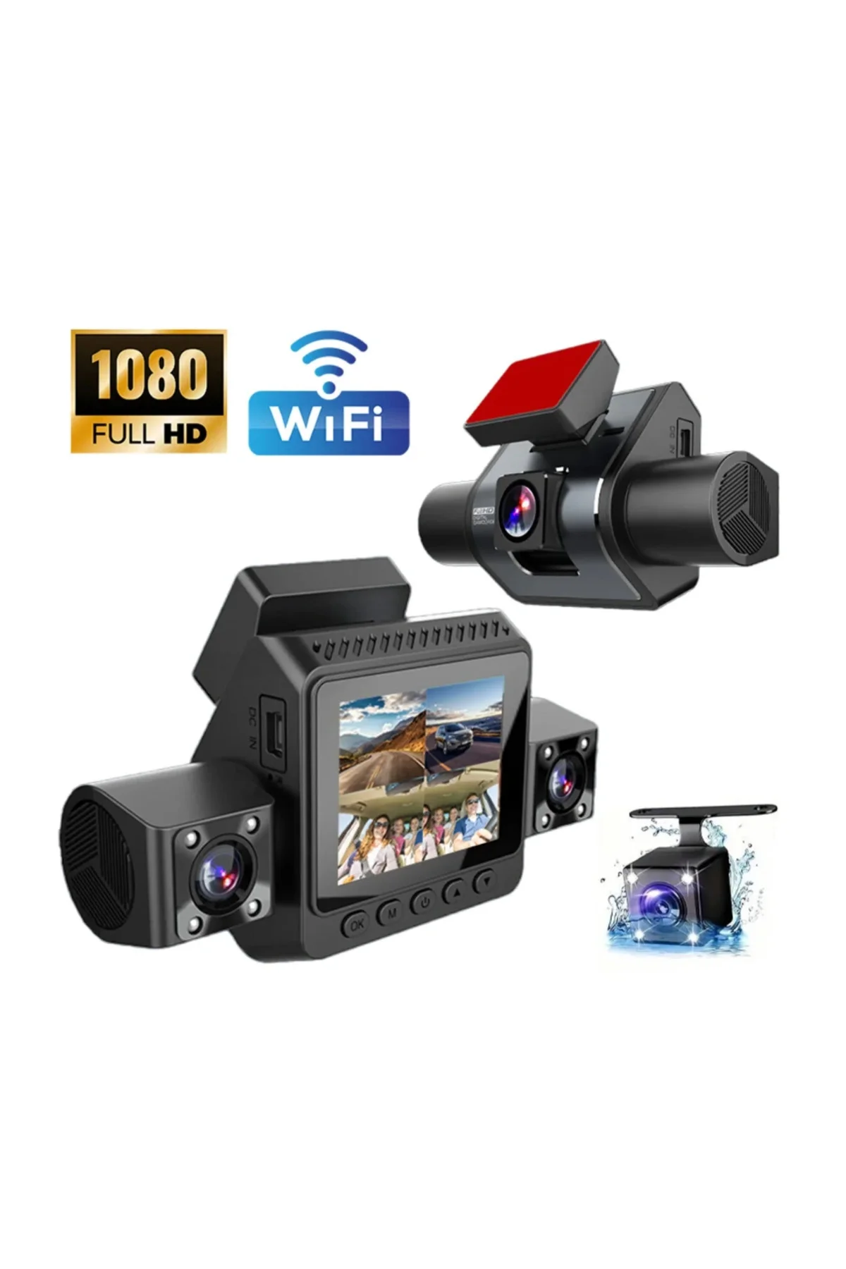 Full Hd Araç Kamerası 170 Derece Geniş Açılı Park Modlu Kayıt