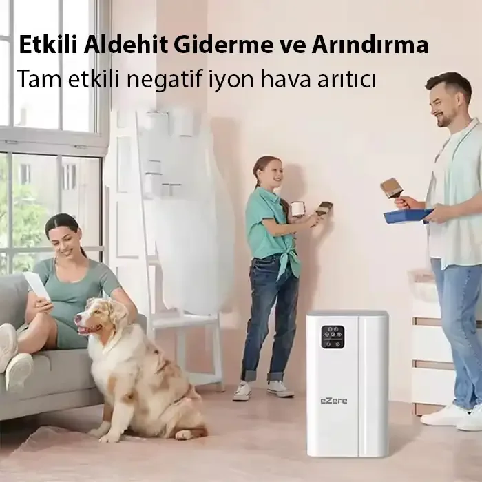 FullClean Pro Hava Temizleyici - Negatif İyon, HEPA %99,5 Filtre, LED Ekran ve Sessiz Çalışma