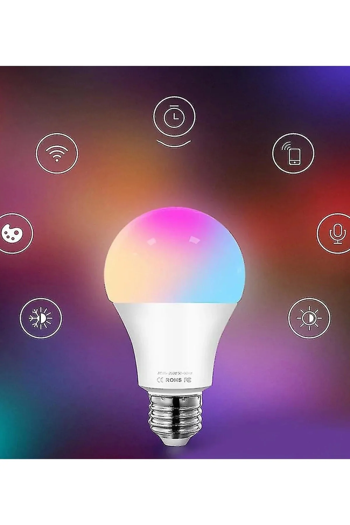 Fulltech Akıllı Rgb Led Lamba Ampul 9W 50Hz 800 Lümen Fulltech Akıllı Rgb Led Lamba Ampul 9W 50Hz 800 Lümen - Görsel 3