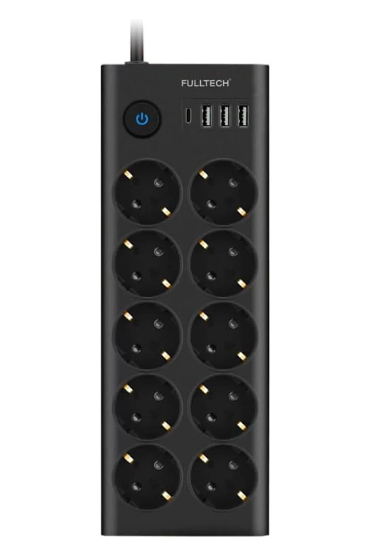 Fulltech Ftr14 Type-C Girişli Akım Korumalı 10’Lu Priz, 3 Usb Fulltech Ftr14 Type-C Girişli Akım Korumalı 10’Lu Priz, 3 Usb