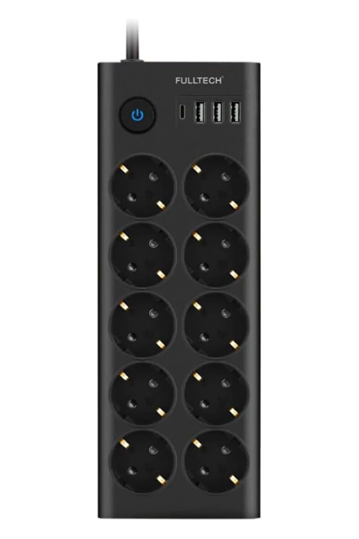 Fulltech Ftr14 Type-C Girişli Akım Korumalı 10’Lu Priz, 3 Usb Fulltech Ftr14 Type-C Girişli Akım Korumalı 10’Lu Priz, 3 Usb