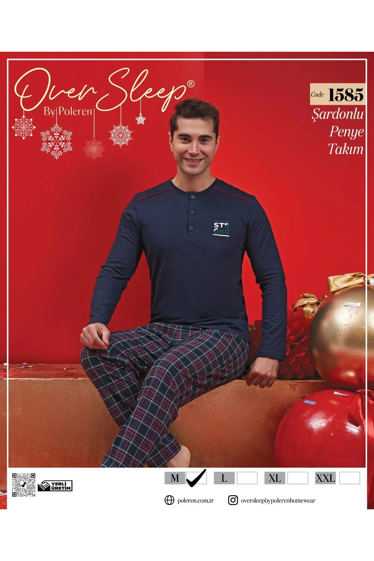 Füme Erkek Pijama Takımı XXL Beden