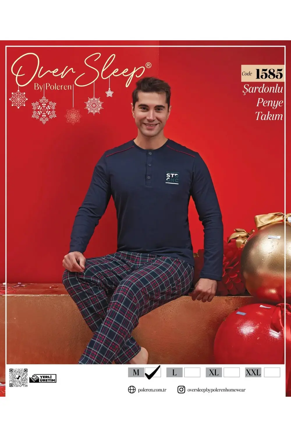 Füme Erkek Pijama Takımı XXL Beden