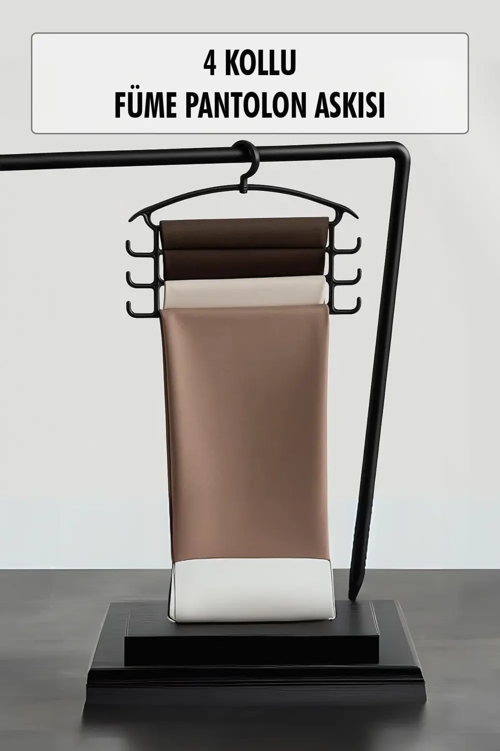 Füme Pantolon Askısı & Dolap Düzenleyici Askı Füme Pantolon Askısı & Dolap Düzenleyici Askı