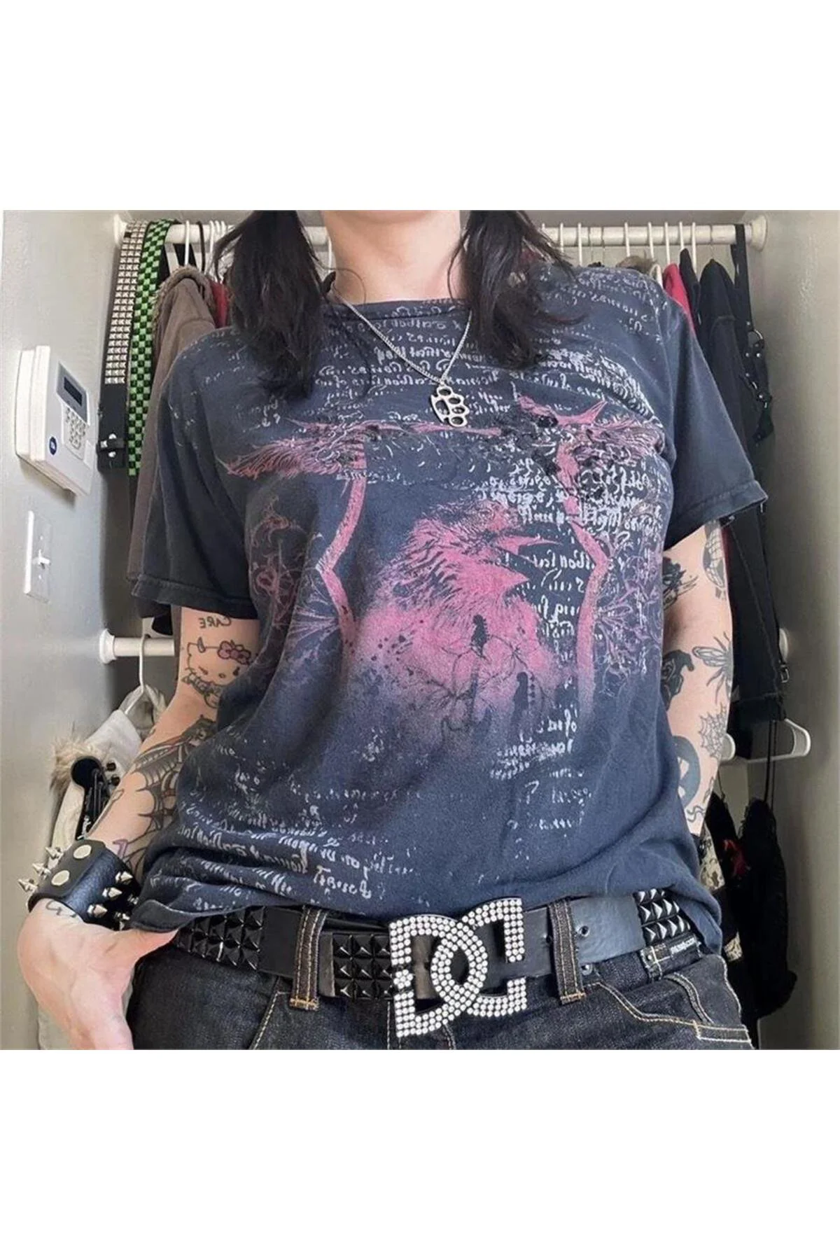 Füme Vintage Winged Beast Cyber Grunge Unisex T-shirt