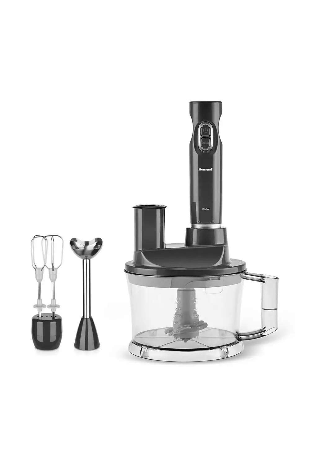 Functionall 2843H 5 Fonksiyonlu Mutfak Robotu Antrasit 1700 W