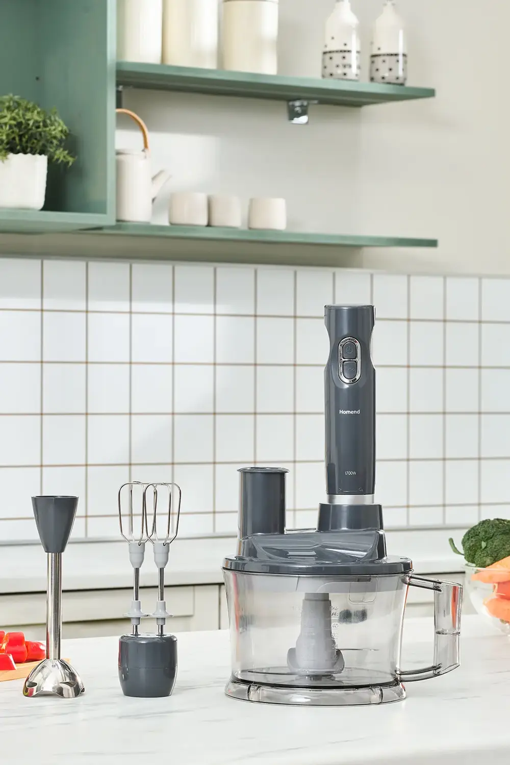 Functionall 2843H 5 Fonksiyonlu Mutfak Robotu Antrasit 1700 W