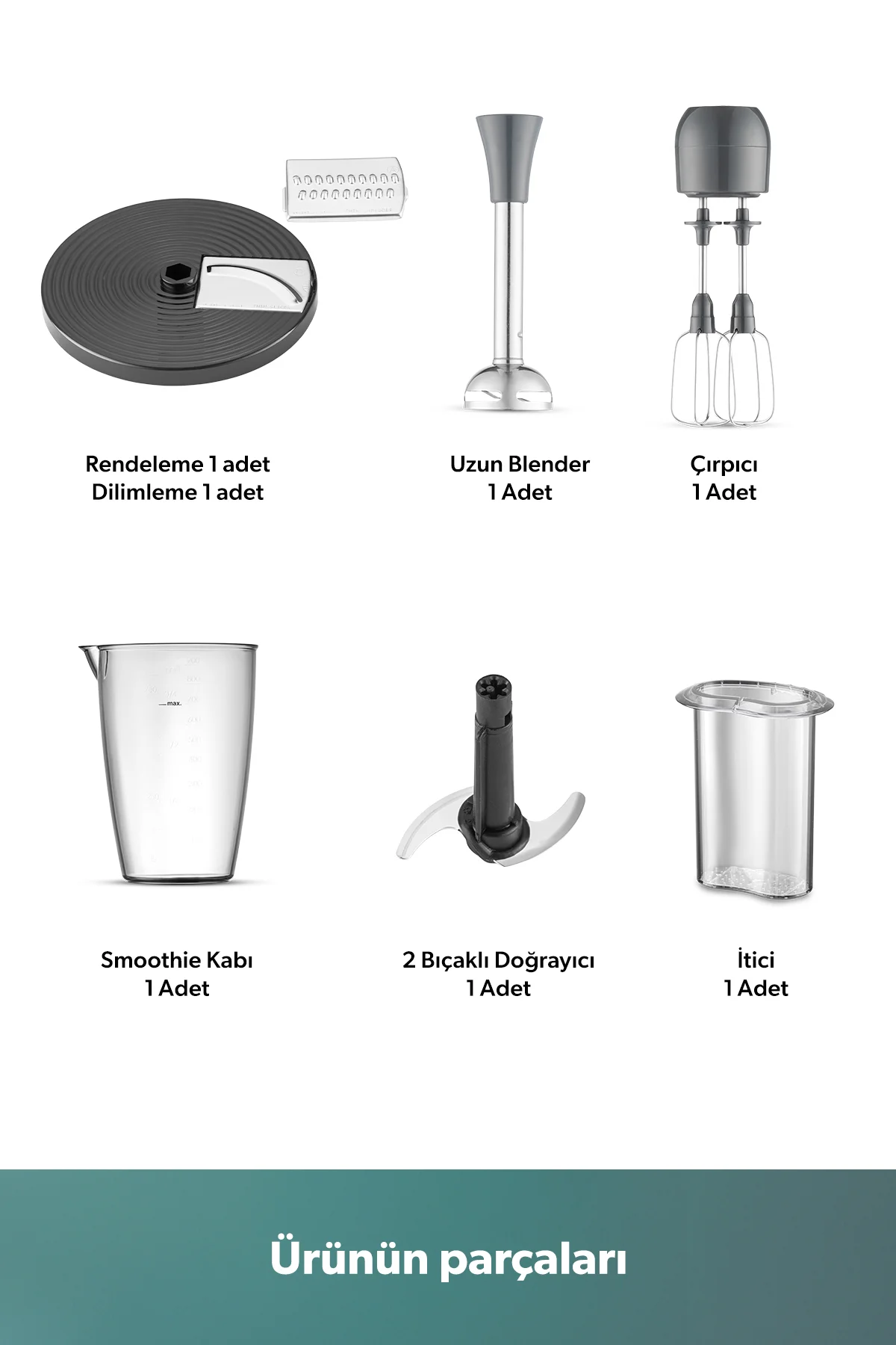 Functionall 2851H Mutfak Robotu Antrasit Siyah
