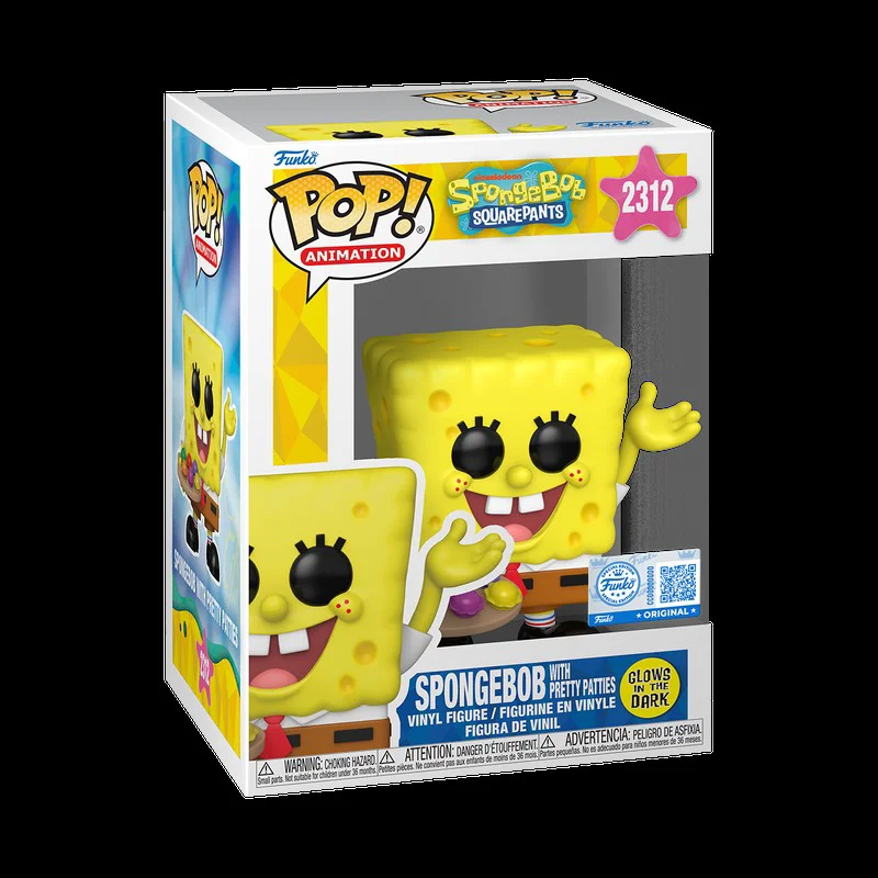 Funko Pop SpongeBob with Pretty Patties (Glow) 2312 Funko Pop SpongeBob with Pretty Patties (Glow) 2312
