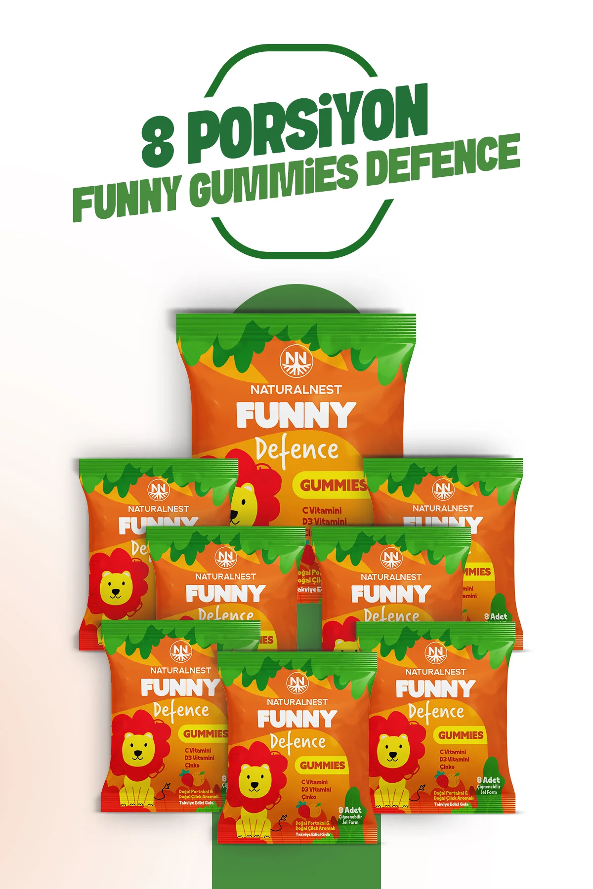 Funny Defence Gummies Set — x8 Defence 64 Çiğnenebilir Jel