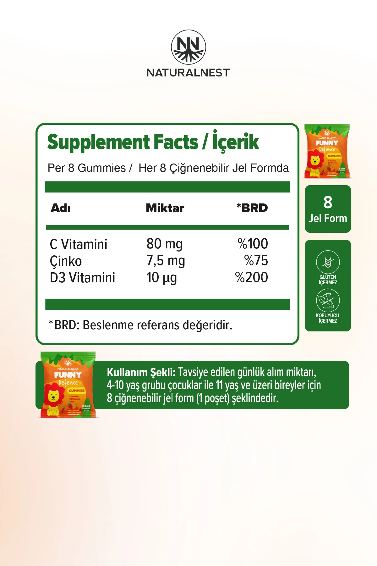 Funny Defence Gummies Set — x8 Defence 64 Çiğnenebilir Jel