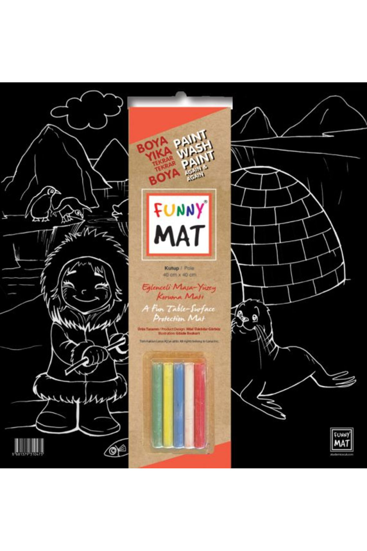 Fom Kitap Yayınları Funny Mat Black Kutup Tebeşirli