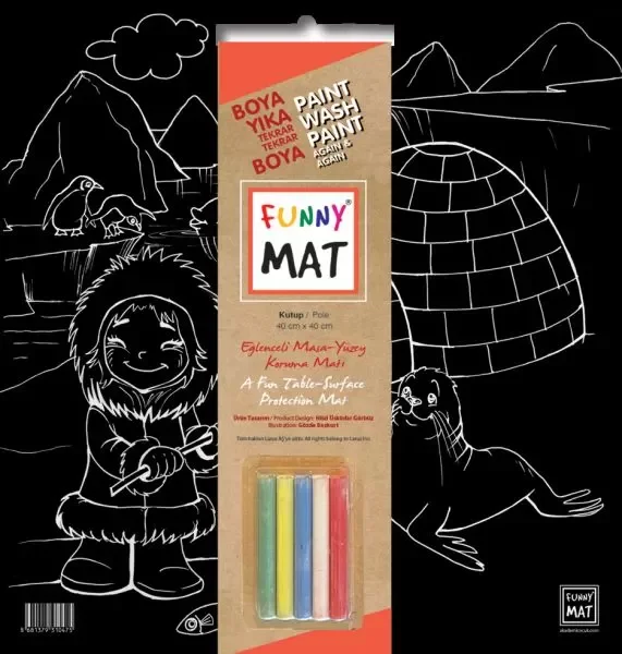Funny Mat Black Kutup (Tebeşirli)